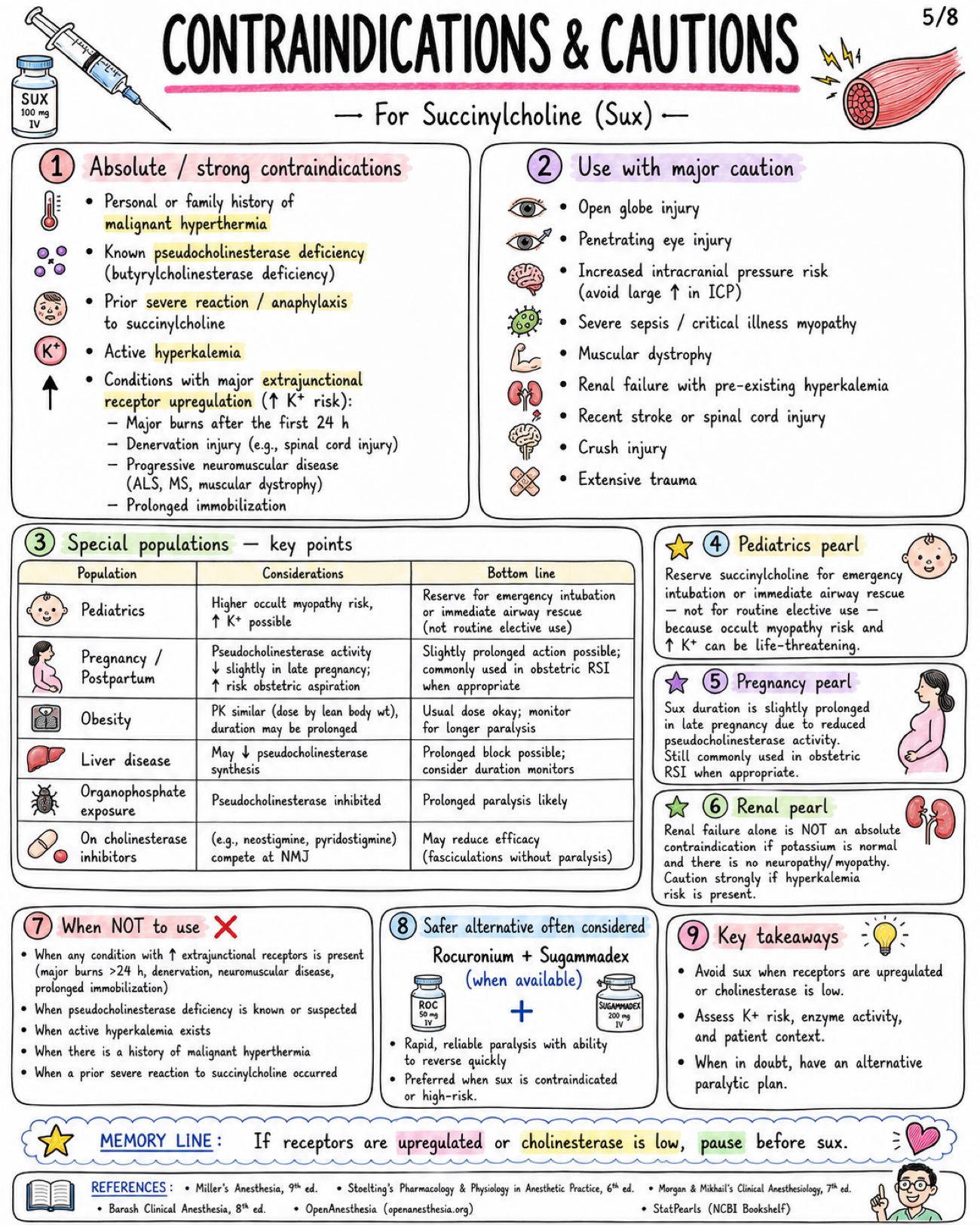 Succinylcholine Depolarizing Neuromuscular Blocker - Anesthesia - Drugs page 5 of 8 | medical study notes